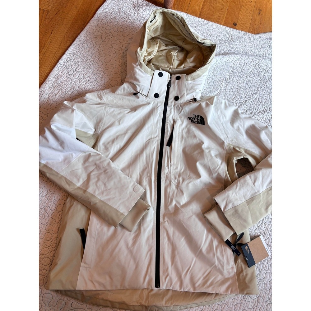 The North Face Lenado Jacket Women XXL White Dune Grav Slim Fit DryVent